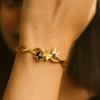 Kissmis Anti-Tarnish Triple Butterfly Bracelet – Gold Finish