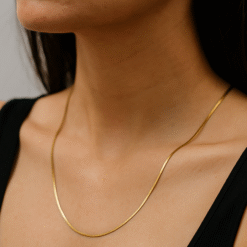 Kissmis Anti-Tarnish Gold Finish Snake Chain