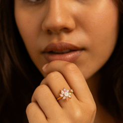 Kissmis Floral Luxe Multicolor Adjustable Ring